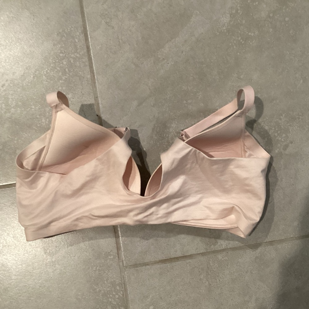 Aerie Pink Lace Trim Bra Wireless - Picture 4 of 8